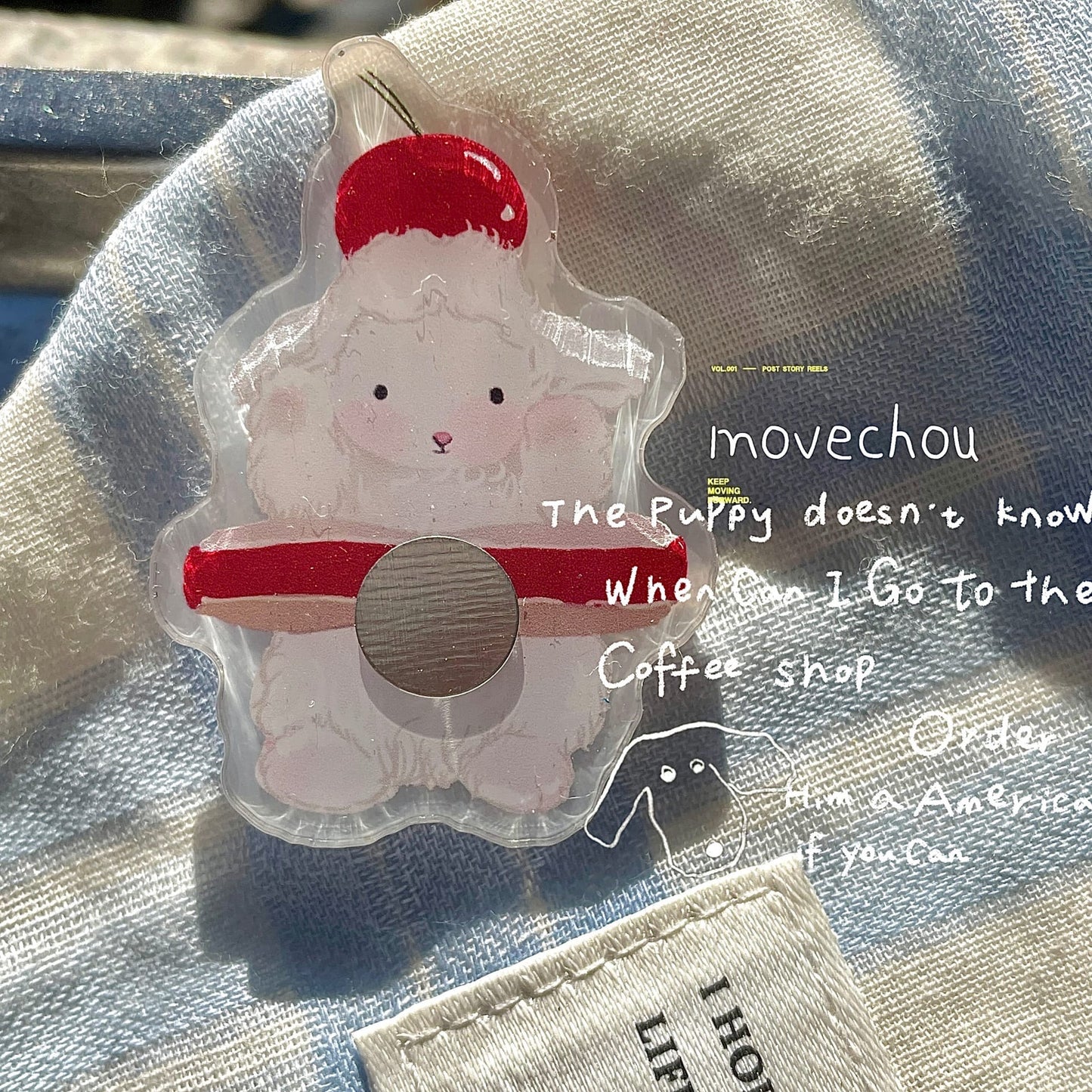 Little Lamb with Cherry Nail Stand