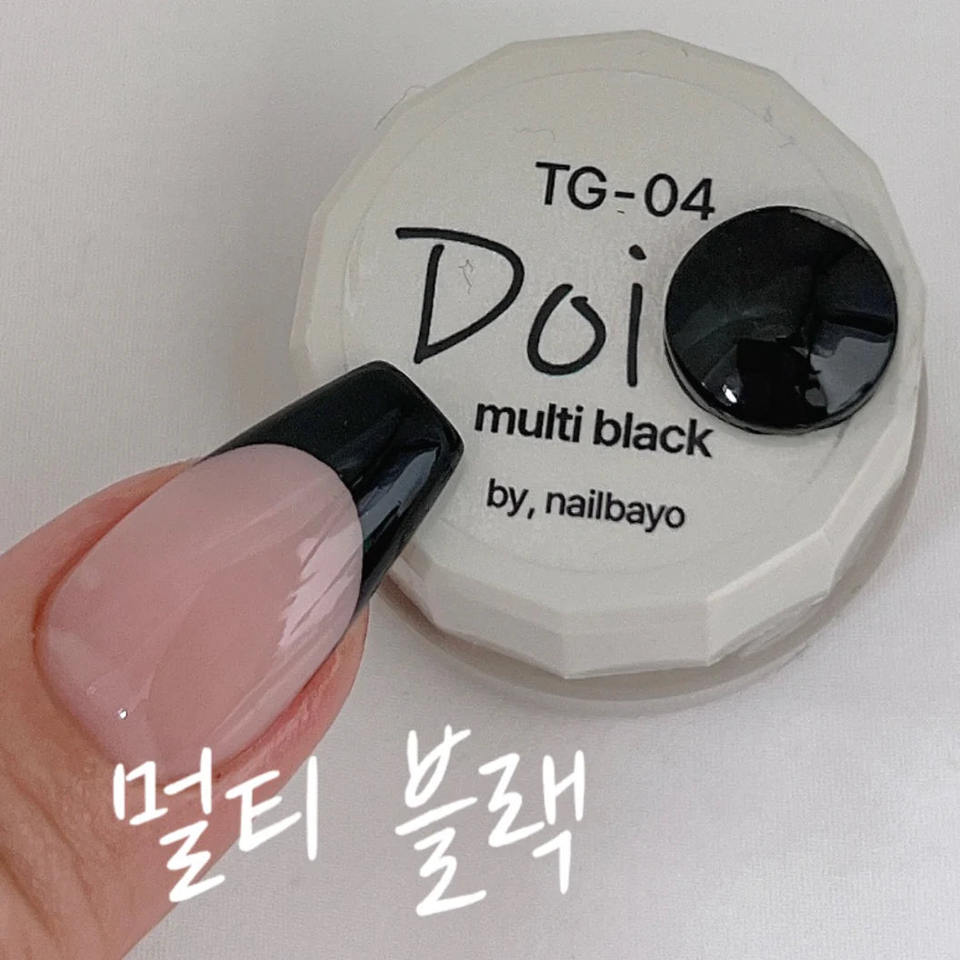 Nailbayo Tong Single Gel 04 Multi Black
