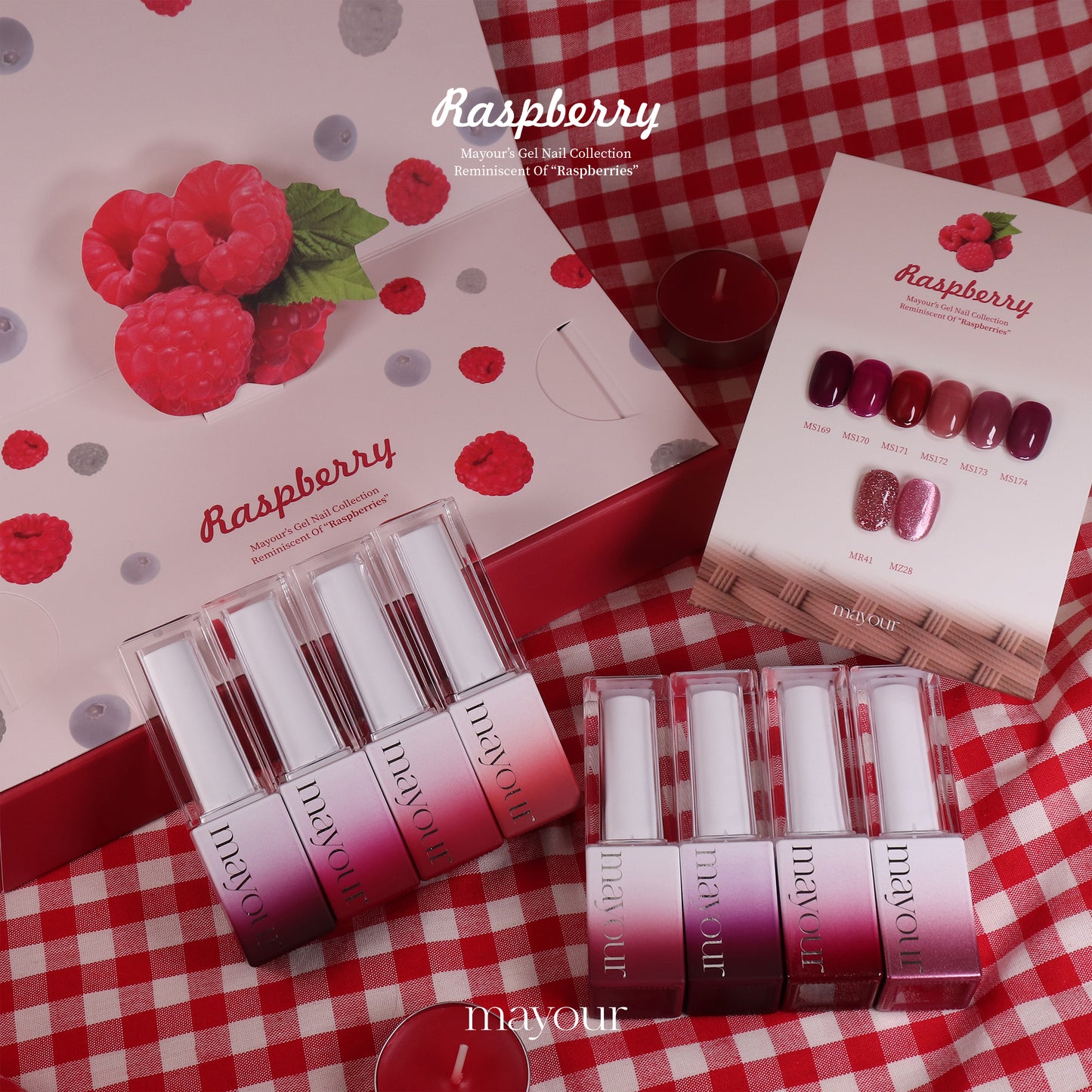 Mayour Raspberry Single Gel - 8 types