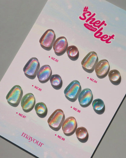 Mayour Sherbet Magnetic Gel Set - 6 colours (Magnet Included)