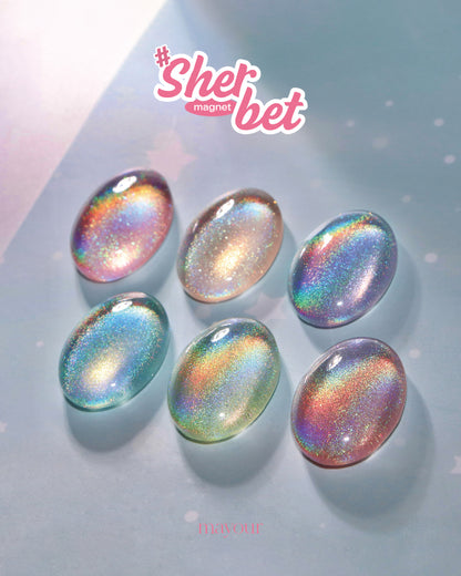 Mayour Sherbet Magnetic Gel Set - 6 colours (Magnet Included)