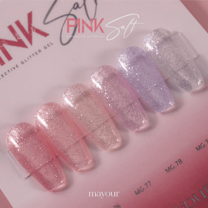 Mayour Pink Salt Glitter Gel Set - 6 colours