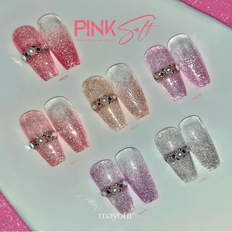 [Last Chance] Mayour Pink Salt Glitter Gel Collection