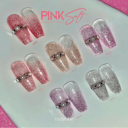 Mayour Pink Salt Glitter Single Gel