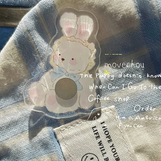 Little Bunny with Bow Nail Stand