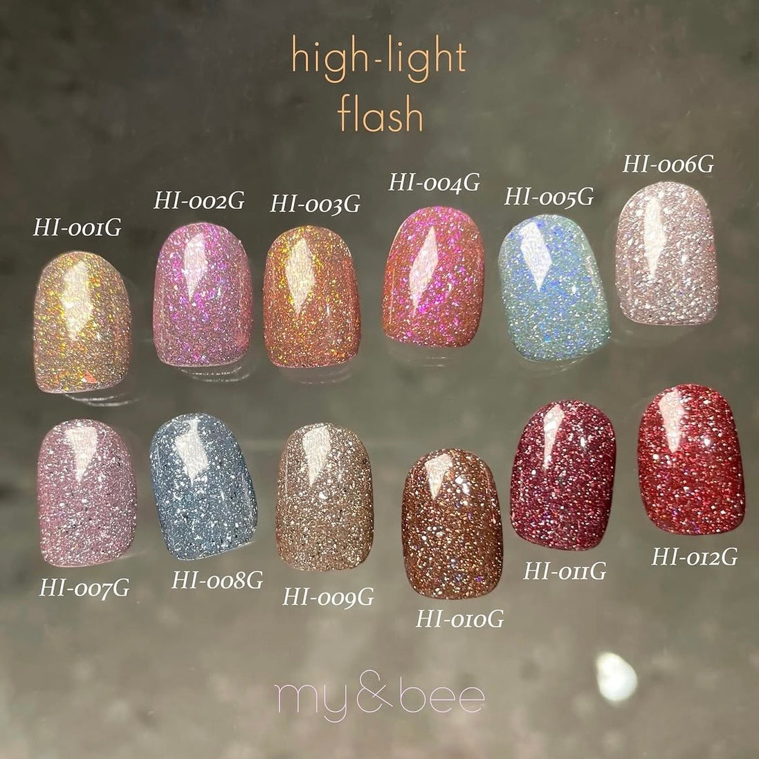 my&bee High-light Flash Single Glitter Gel Collection