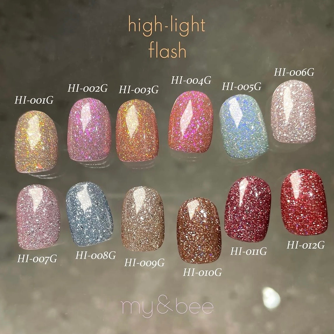 my&bee High-light Flash Single Glitter Gel Collection