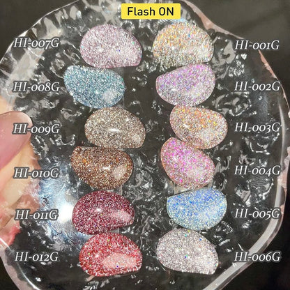 my&bee High-light Flash Single Glitter Gel - 12 Shades