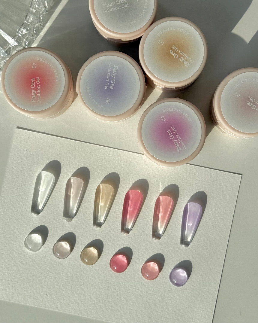 [Final Clearance] AURAGLITTER Easy Gra Ombre Cushion Gel Collection