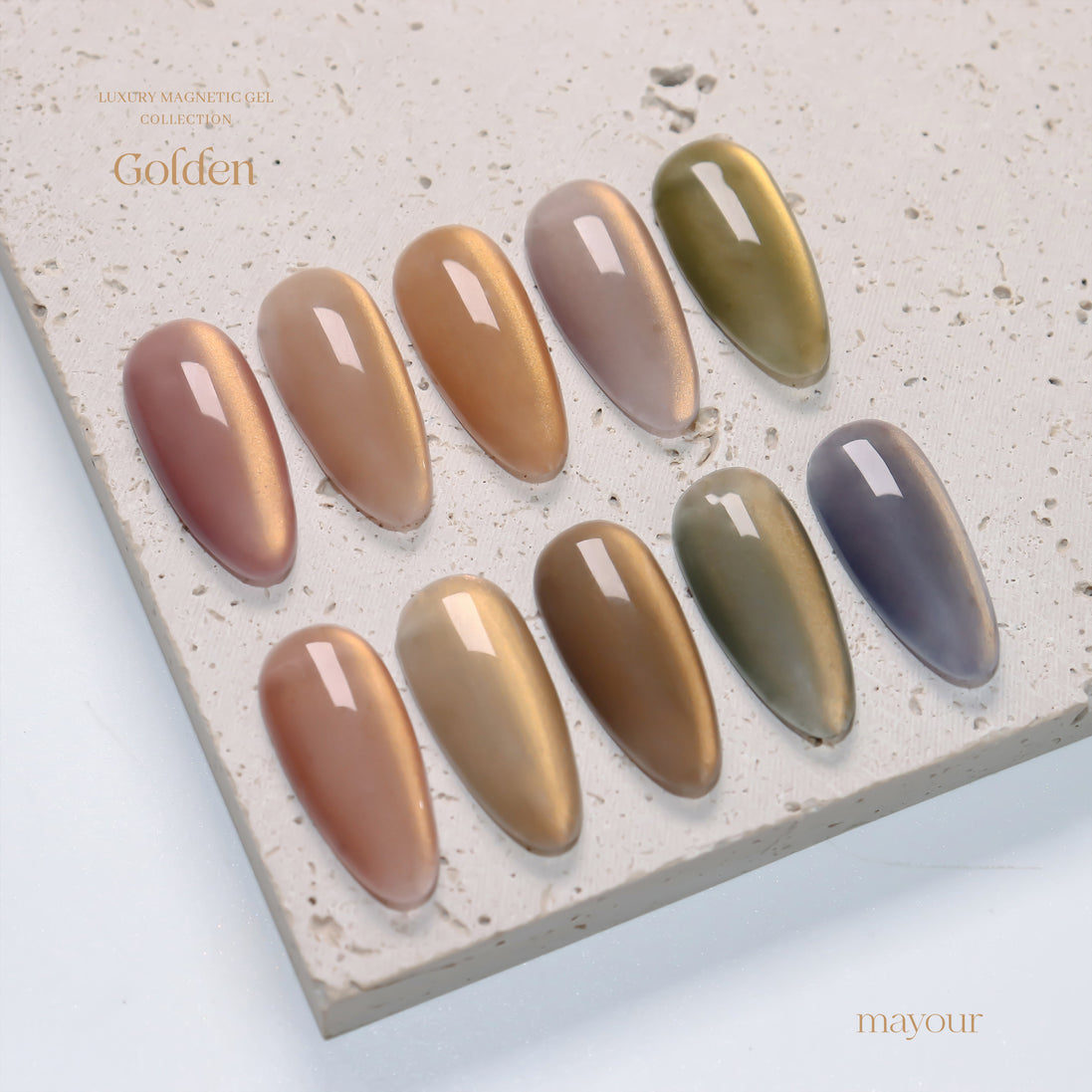 Mayour Golden Gel Collection (Magnetic/Cateye)