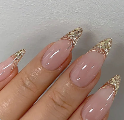 Nailbayo Sculpture Gold Flakes Glitter