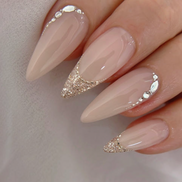 Nailbayo Doi Beige Gold Glitter Gel