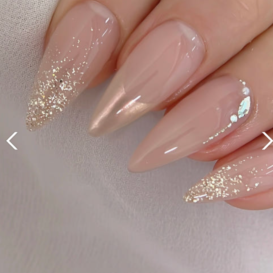 Nailbayo Doi Beige Gold Glitter Gel