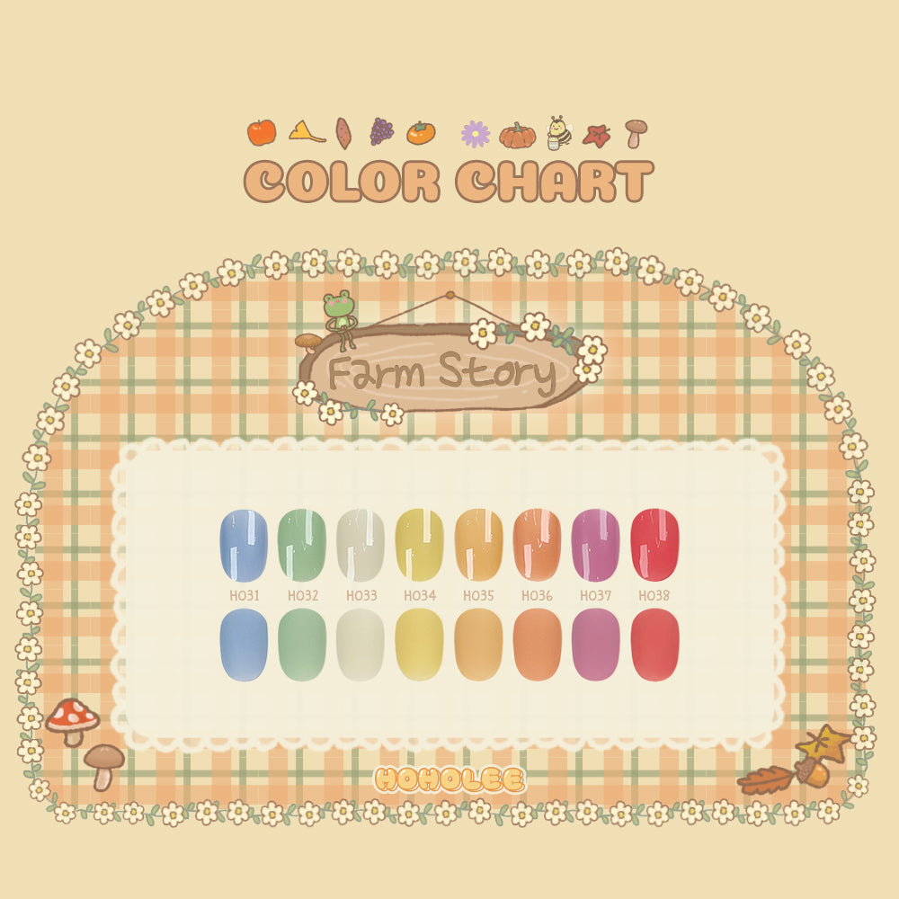 HOHOLEE Farm Story Gel Set - 8 Colours