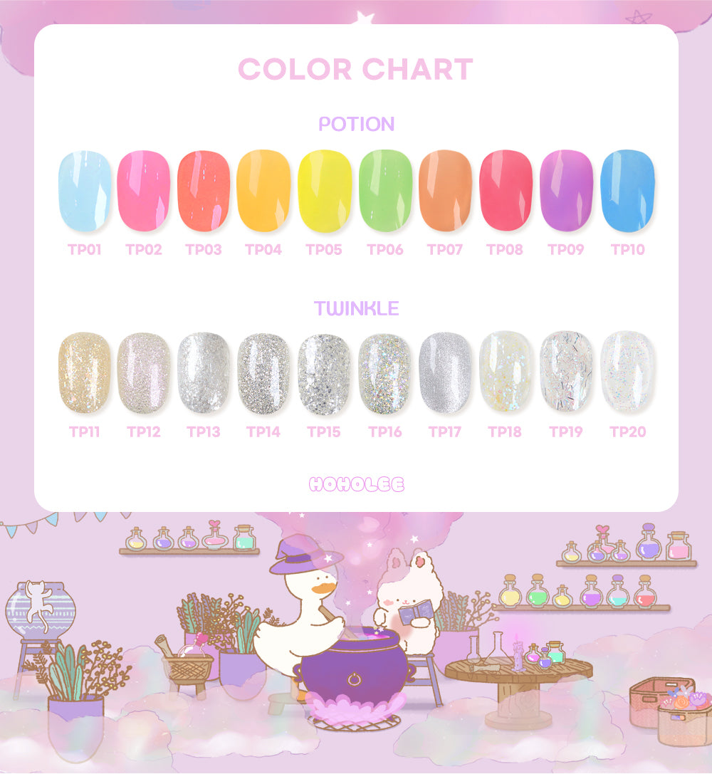 HOHOLEE Twinkle Potion Gels Set